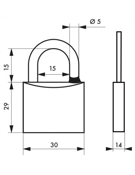 SERRUPRO - Cadenas à clés très résistant pour usage extérieur - 30 mm