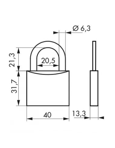 SERRUPRO - Cadenas à clés très résistant pour usage extérieur - 20 mm