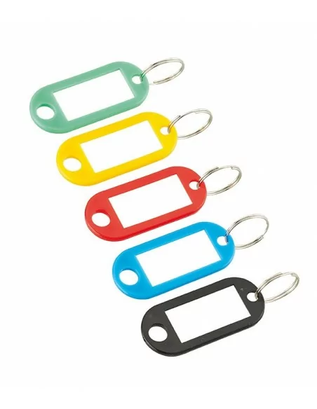 Lot de 10 anneaux porte-étiquette de couleurs assorties