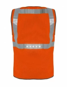Gilet Haute Visibilité à LED Orange - T2S 2