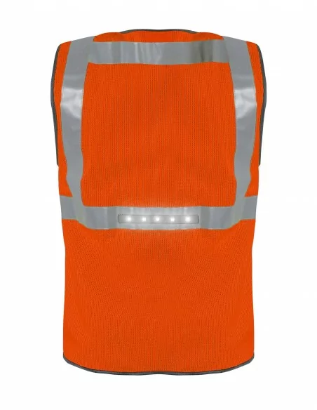 Gilet Haute Visibilité à LED Orange - T2S