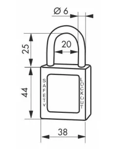 Cadenas de consignation LOTO Lockout Tagout 25 mm anse inox Ø 6 violet - THIRARD 2