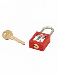 Cadenas de consignation LOTO Lockout Tagout 38 mm anse haute inox Ø 6 rouge - THIRARD 2