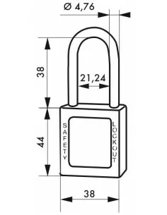 Cadenas de consignation LOTO Lockout Tagout 38 mm anse inox Ø 4,76 marron - THIRARD 2