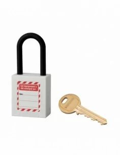 Cadenas de consignation LOTO Lockout Tagout 38 mm anse nylon Ø 6 blanc - THIRARD 2