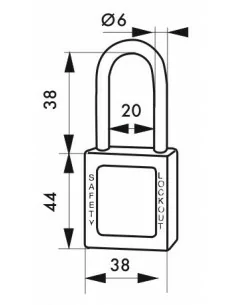 Cadenas de consignation LOTO Lockout Tagout 38 mm anse nylon Ø 6 bleu - THIRARD 2