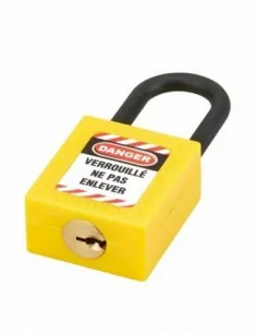Cadenas de consignation LOTO Lockout Tagout 38 mm anse nylon Ø 6 jaune - THIRARD 2