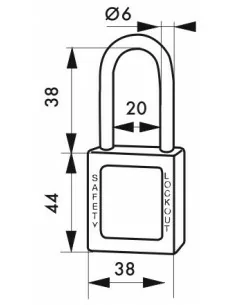 Cadenas de consignation LOTO Lockout Tagout 38 mm anse nylon Ø 6 marron - THIRARD 2