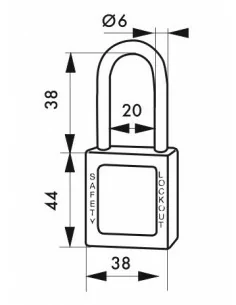 Cadenas de consignation LOTO Lockout Tagout 38 mm anse nylon Ø 6 noir - THIRARD 2