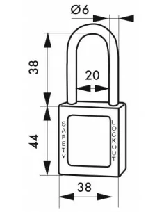 Cadenas de consignation LOTO Lockout Tagout 38 mm anse nylon Ø 6 orange - THIRARD 2