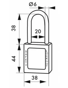 Cadenas de consignation LOTO Lockout Tagout 38 mm anse nylon Ø 6 vert - THIRARD 2