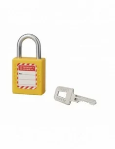 Cadenas de consignation LOTO Lockout Tagout 40 mm anse acier Ø 6 x 25 mm jaune 2