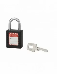 Cadenas de consignation LOTO Lockout Tagout 40 mm anse acier Ø 6 x 25 mm noir 2