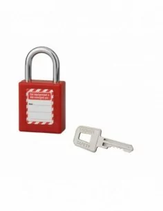 Cadenas de consignation LOTO Lockout Tagout 40 mm anse acier Ø 6 x 25 mm rouge 2