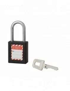 Cadenas de consignation LOTO Lockout Tagout 40 mm anse acier Ø 6 x 38 mm noir 2