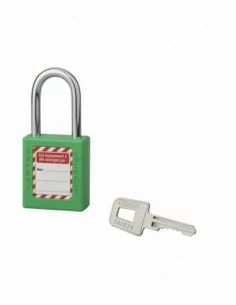 Cadenas de consignation LOTO Lockout Tagout 40 mm anse acier Ø 6 x 38 mm vert 2