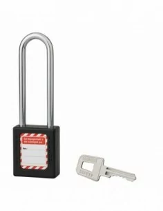 Cadenas de consignation LOTO Lockout Tagout 40 mm anse acier Ø 6 x 76 mm noir 2