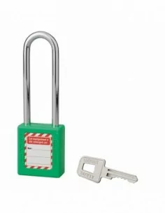 Cadenas de consignation LOTO Lockout Tagout 40 mm anse acier Ø 6 x 76 mm vert 2