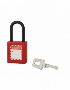 Cadenas de consignation LOTO Lockout Tagout 40 mm anse nylon Ø 6 x 38 mm rouge 2
