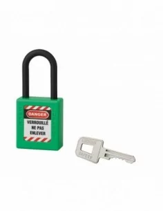 Cadenas de consignation LOTO Lockout Tagout 40 mm anse nylon Ø 6 x 38 mm vert