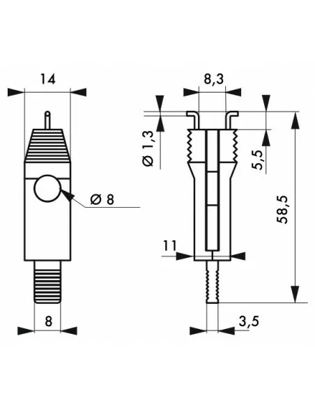 Verrouillage mini disjoncteur 11 mm