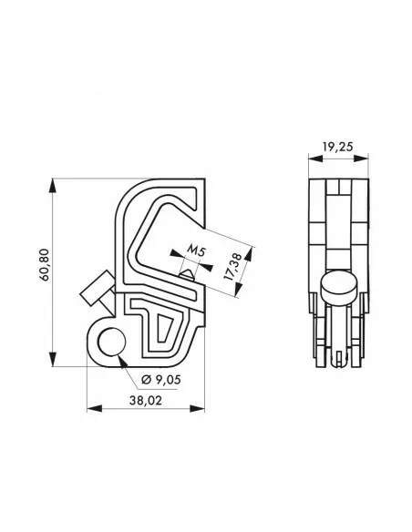 Verrouillage mini disjoncteur universel à molette pour levier de 10 à 17mm