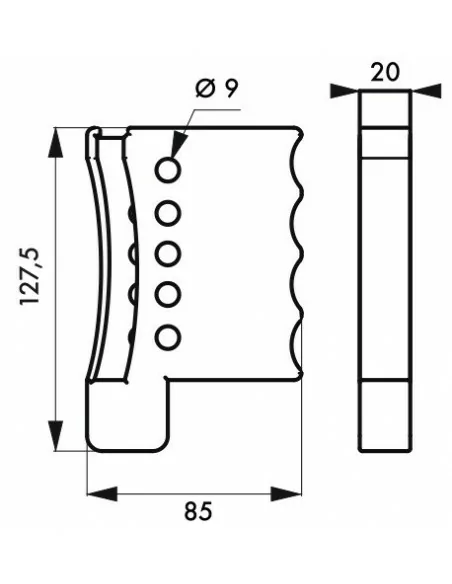 Câble de consignation ajustable Ø 3 mm longueur 0,60 m