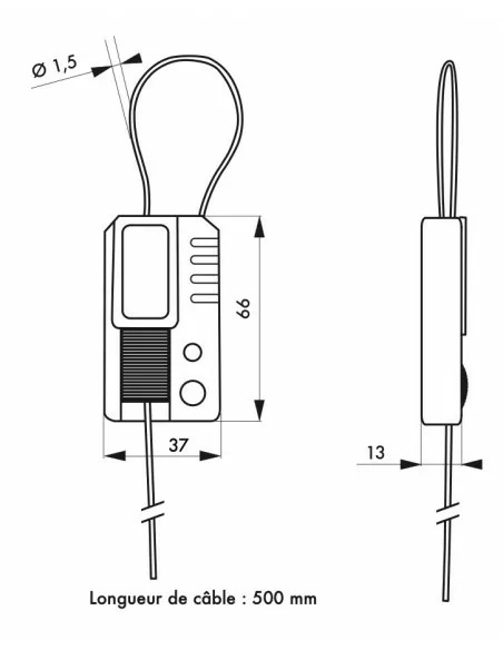 Mini cable de consignation Ø 1,5mm x 0,295m