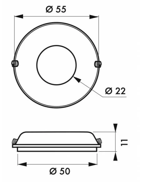 Lot de 5 embases ø22mm