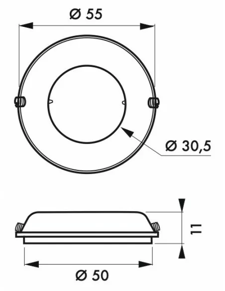 Lot de 5 embases ø30,5mm