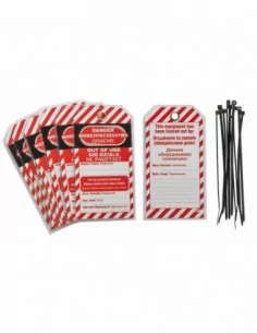 Lot de 10 étiquettes "danger - hors service" langue gb/pl/ru