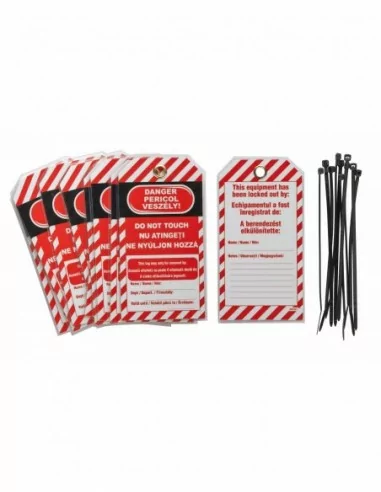 10 etiquette plastique anglais/roumain/hongrois "NE PAS TOUCHER" - THIRARD