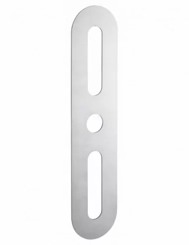 Plaque de propreté 70x312mm - Arrondie, inox brossé - INTELOCK