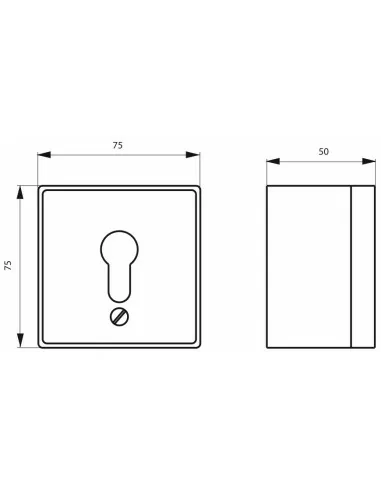 Contacteur à clé à appliquer sans cylindre Contacteur à clé à appliquer sans cylindre