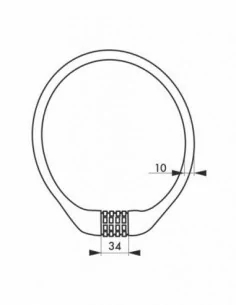 Antivol à câble Ø 10 longeur 0,60 m à combinaison modifiable 2