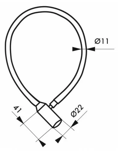 Antivol Ø 5 longeur 0,50 m 2 clés Antivol Ø 5 longeur 0,50 m 2 clés