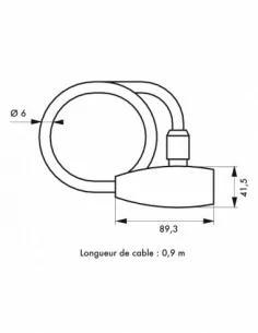 Antivol biker chaîne carré 6 longeur0,9 m 2