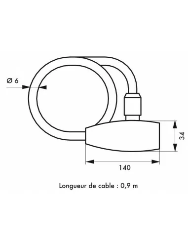 Antivol biker chaîne carré 6 longeur0,9 m à combinaison modifiable Antivol biker chaîne carré 6 longeur0,9 m à combinaison modifiable