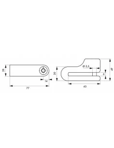Antivol scooter Ø 5,5 mm avec câble 2 clés à disque 2