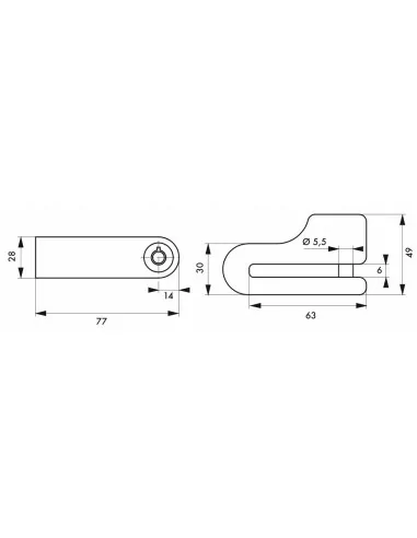 Antivol scooter Ø 5,5 mm avec câble 2 clés à disque Antivol scooter Ø 5,5 mm avec câble 2 clés à disque