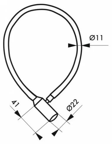 Jeu de 3 antivols Ø 5 longeur 0,50 m 6 clés Jeu de 3 antivols Ø 5 longeur 0,50 m 6 clés