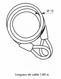 Cable Ø 15 longeur 1,80 m 2