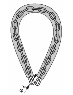 Chaine gainée pvc Ø 6 longeur 0,60 m 2