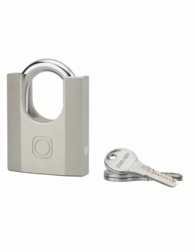 Cadenas à clé OCTO-P 70mm anse protégée acier 3 clés Cadenas à clé OCTO-P 70mm anse protégée acier 3 clés