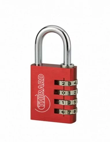 Cadenas à clé TYPE 1 aluminium code 40 mm rouge