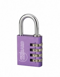 Cadenas à clé TYPE 1 aluminium code 40 mm violet