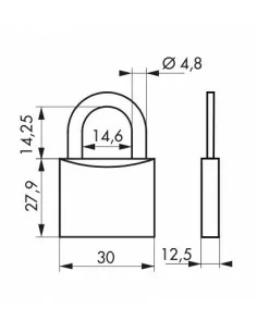 Cadenas à clé TYPE 1+ 30 mm 2