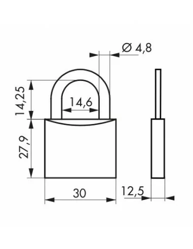 Cadenas à clé TYPE 1+ 30 mm Cadenas à clé TYPE 1+ 30 mm