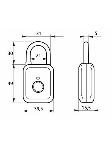 Cadenas électronique DIGITAL COLOR jaune Cadenas électronique DIGITAL COLOR jaune