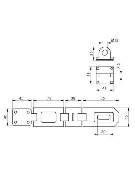 Porte-cadenas 200 mm